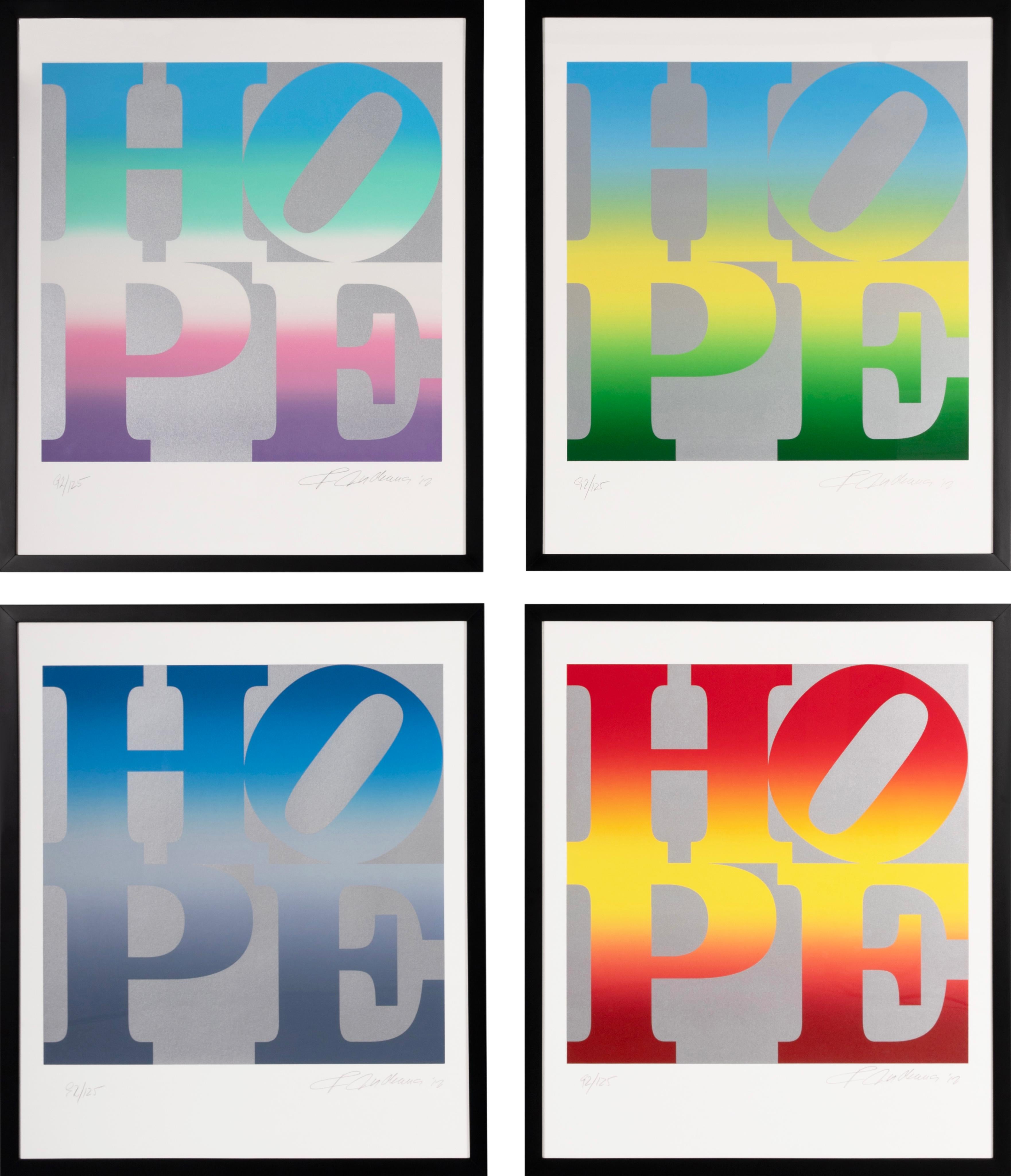 Robert Indiana is one of the central figures of the Pop Art movement, taking his inspiration from commercial signs, claiming: “There are more signs than trees in America. There are more signs than leaves. So I think of myself as a painter of