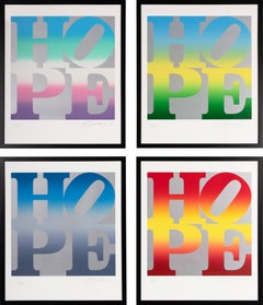 Robert Indiana 'Four Seasons of Hope Silver' Ensemble de quatre sérigraphies, 2012