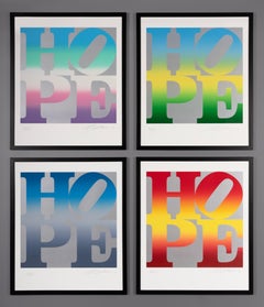 Robert Indiana 'Four Seasons of Hope Silver' Set of Four Screen Prints, 2012