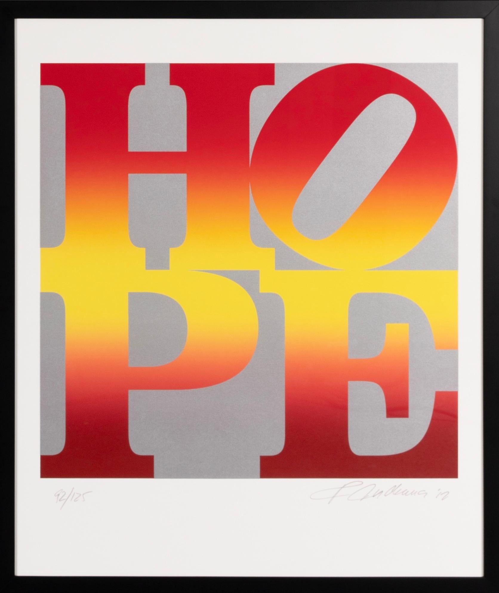 Robert Indiana 'Four Seasons of Hope Silver' Ensemble de quatre sérigraphies, 2012 en vente 4