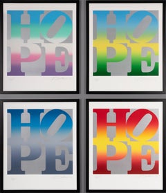 Robert Indiana 'Four Seasons of Hope Silver' Set di quattro serigrafie, 2012