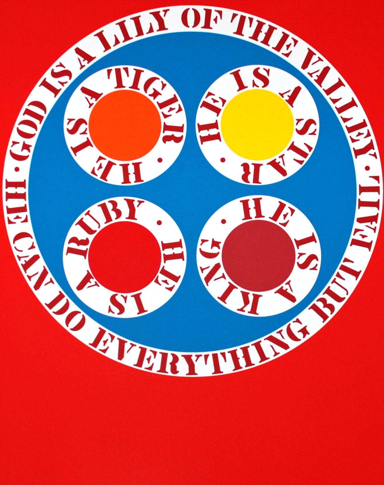 Robert Indiana Print - God is Lily of the Valley, from The American Dream