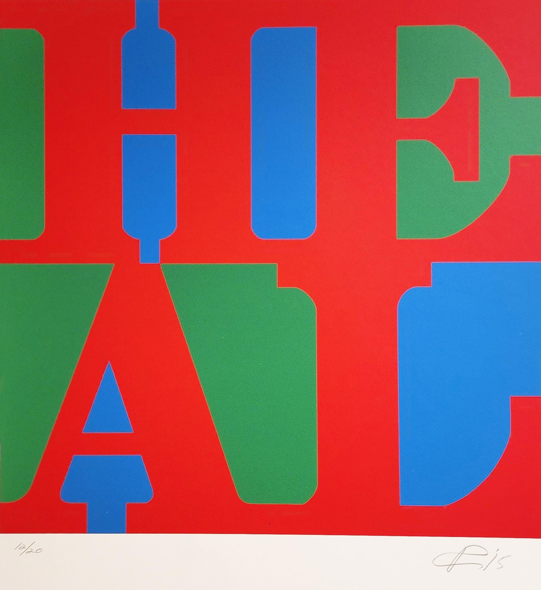 ROBERT INDIANA, HEAL - 2015, SIGNED & NUMBERED - ED. 20, SILKSCREEN - Print by Robert Indiana