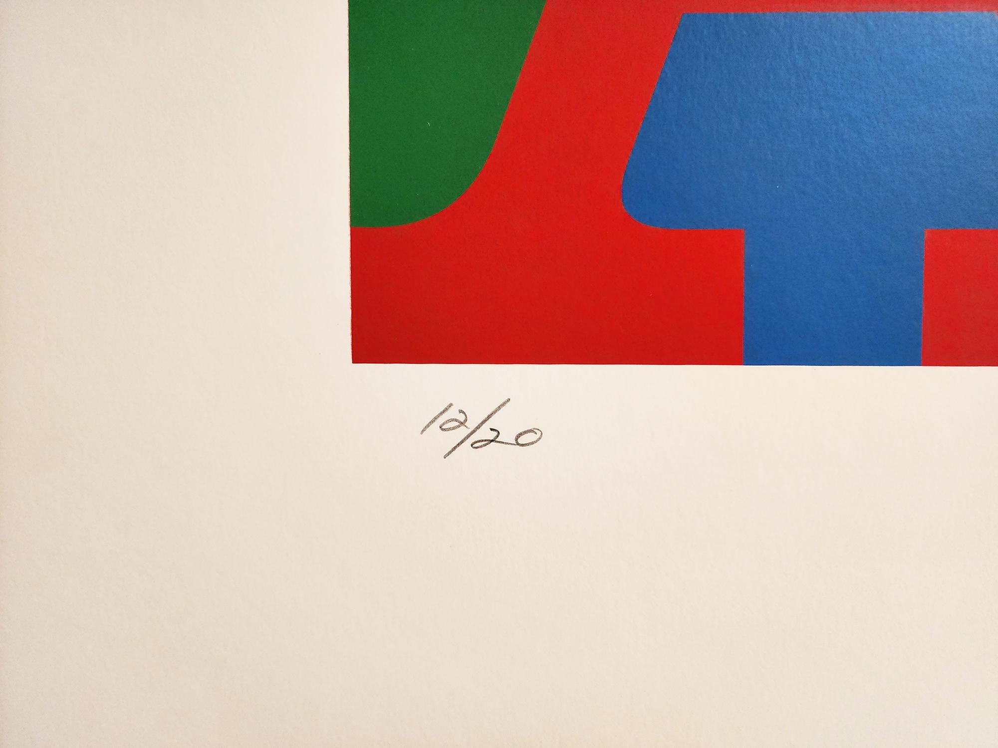 Artist ROBERT INDIANA 
Title: Heal 
Year: 2015 
Medium: Silkscreen in 3 colors on 2-ply Museum Board
Edition Size: Edition of 20 + 5AP
Edition: 12/20 
Signed & numbered by the artist 
Dimensions: 32 x 32 inches
Condition: In excellent condition