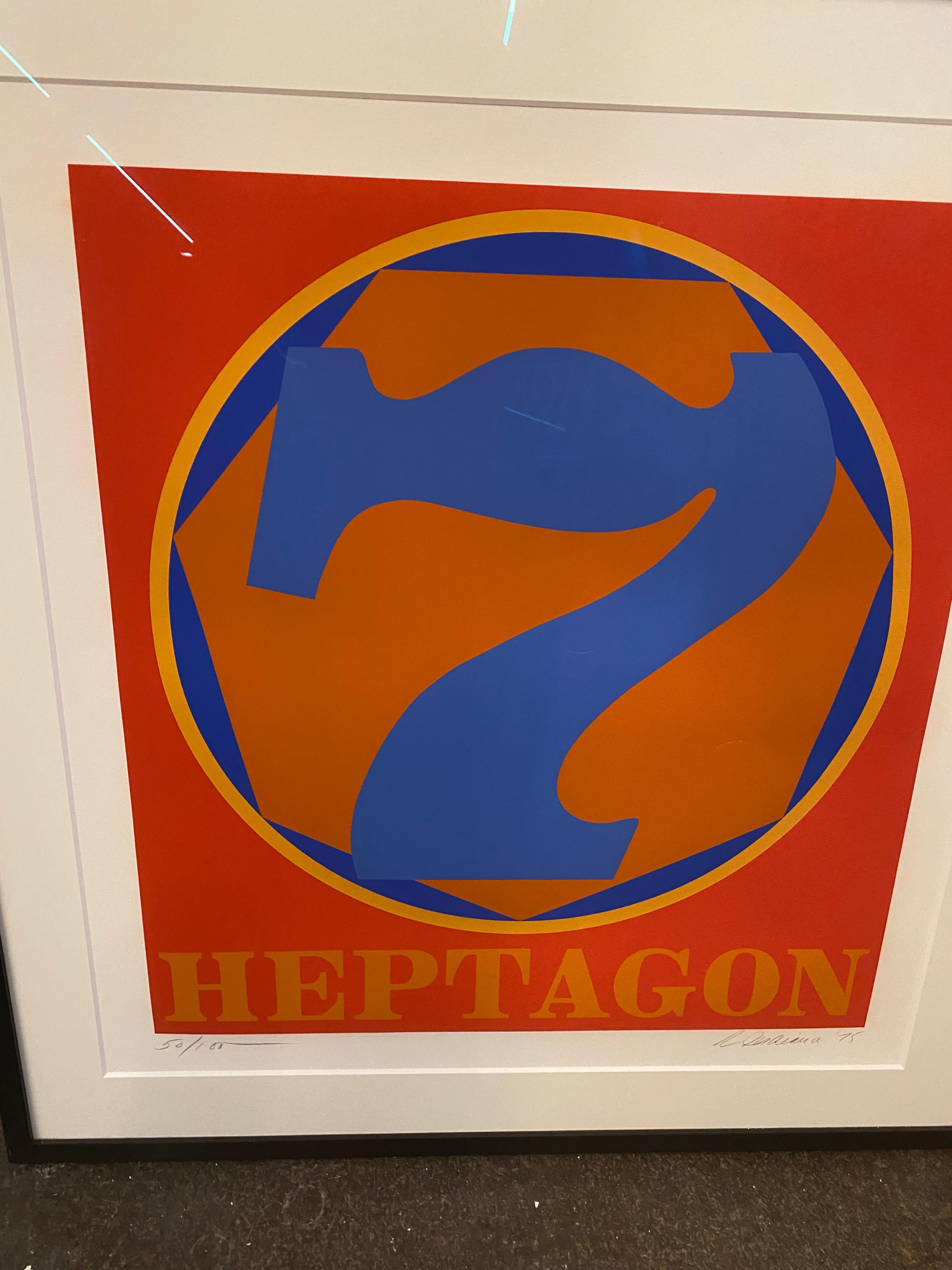 Robert Indiana Heptagon (from Polygons portfolio) For Sale 1