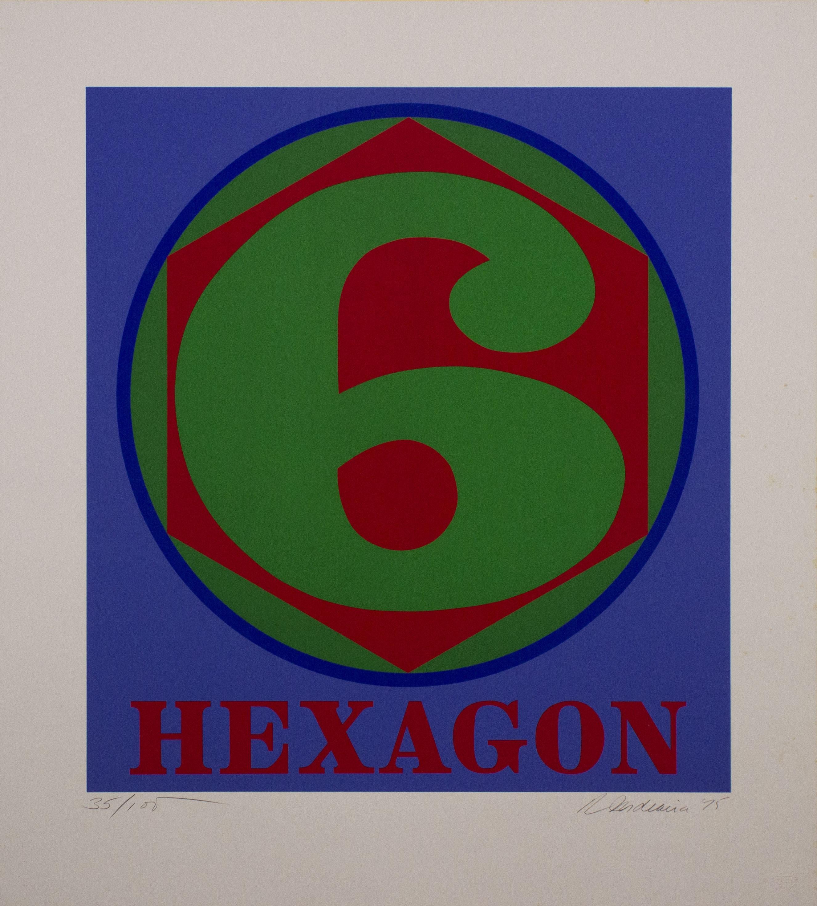 Robert Indiana, from the Polygons portfolio published in 1975.
A screenprint on Arches 88 paper signed, dated and numbered out of an edition of 100.
A beautiful example of one of the most iconic and known subject by the Pop Art master Robert