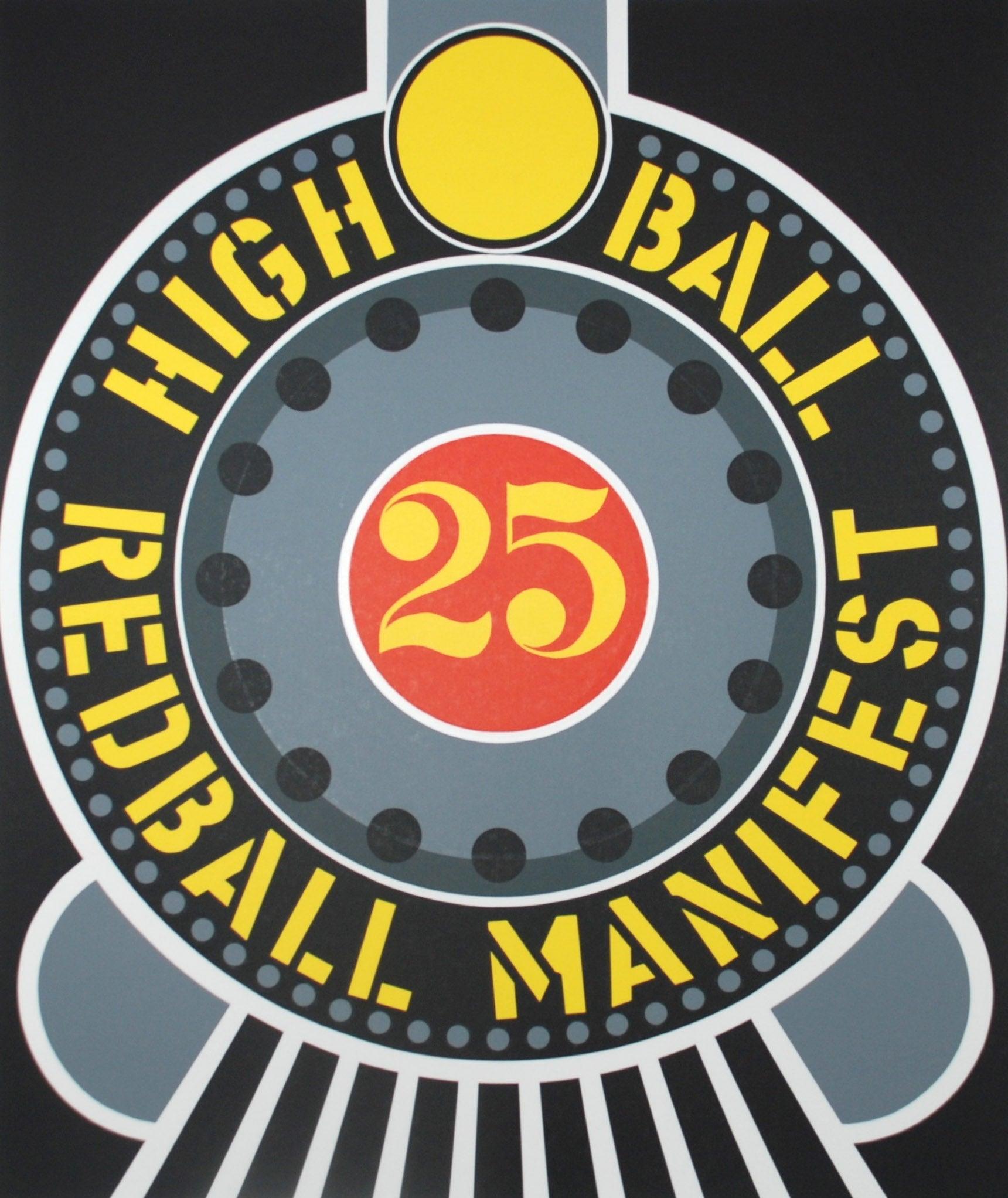 Robert Indiana Print - Highball on the Redball Manifest