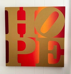Robert Indiana "Hope (Imperial Autumn)" 2010. Silkscreen on canvas, AP1 - Unique