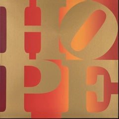 Robert Indiana "Hope (Imperial Autumn)" 2010. Silkscreen on canvas, AP1 - Unique