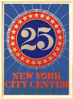 Robert Indiana 'New York City Center' 1968 Pop Art Vintage