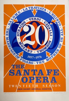 Vintage Robert Indiana, "Santa Fe Opera, " Hand signed, numbered, 1976