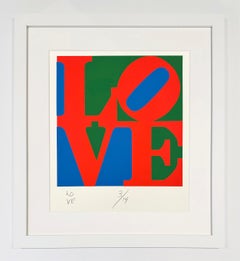 Robert Indiana Sérigraphie, Le livre de l'amour 7, 1996, Pop Art, encadré