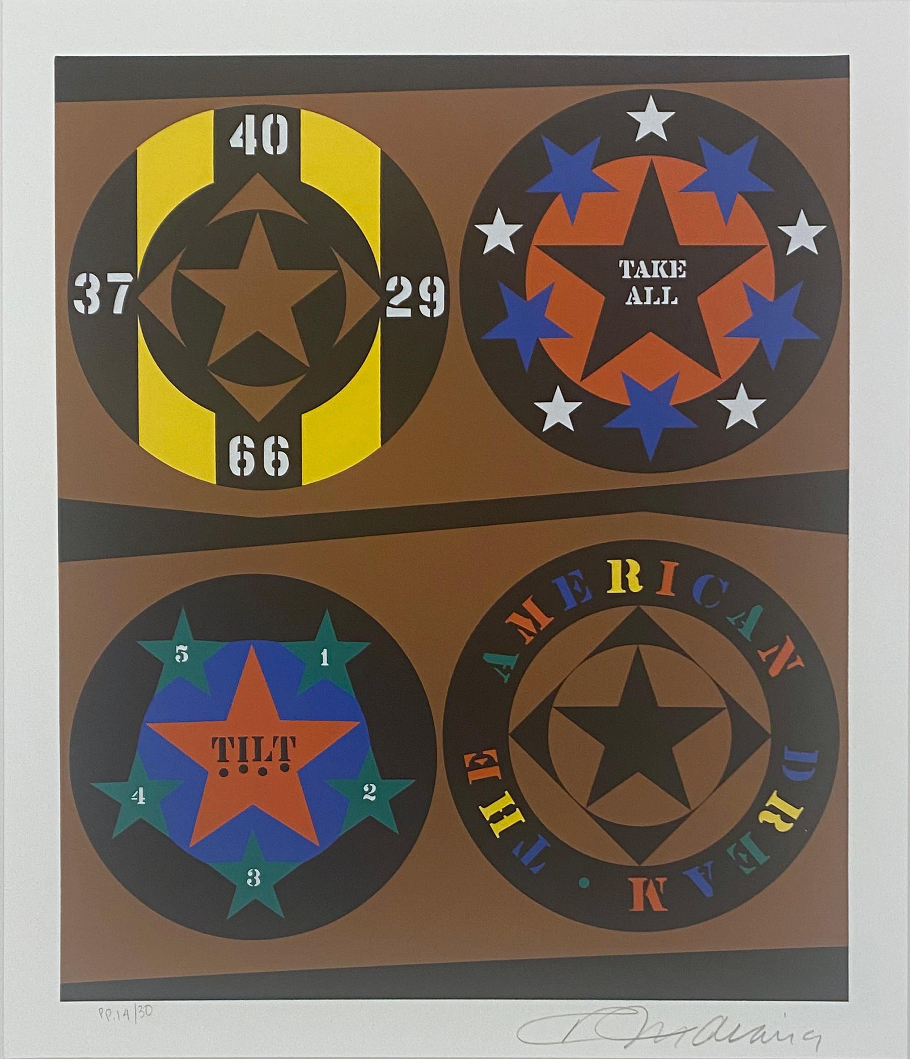 Robert Indiana Set of 6 Signed Serigraphs from The American Dream Portfolio 6