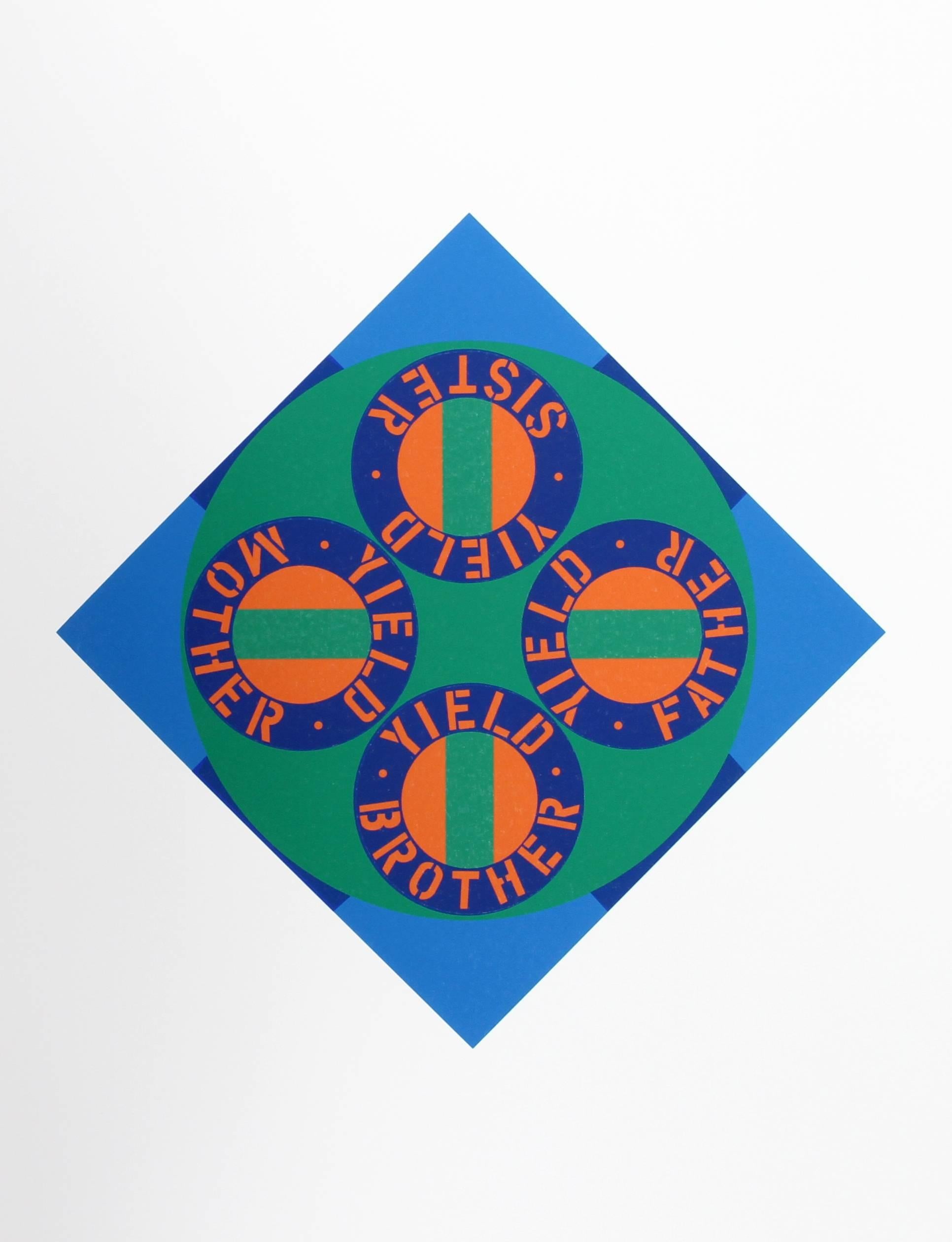 Robert Indiana, "Yield Brother #2", Serigraph from the American Dream Portfolio