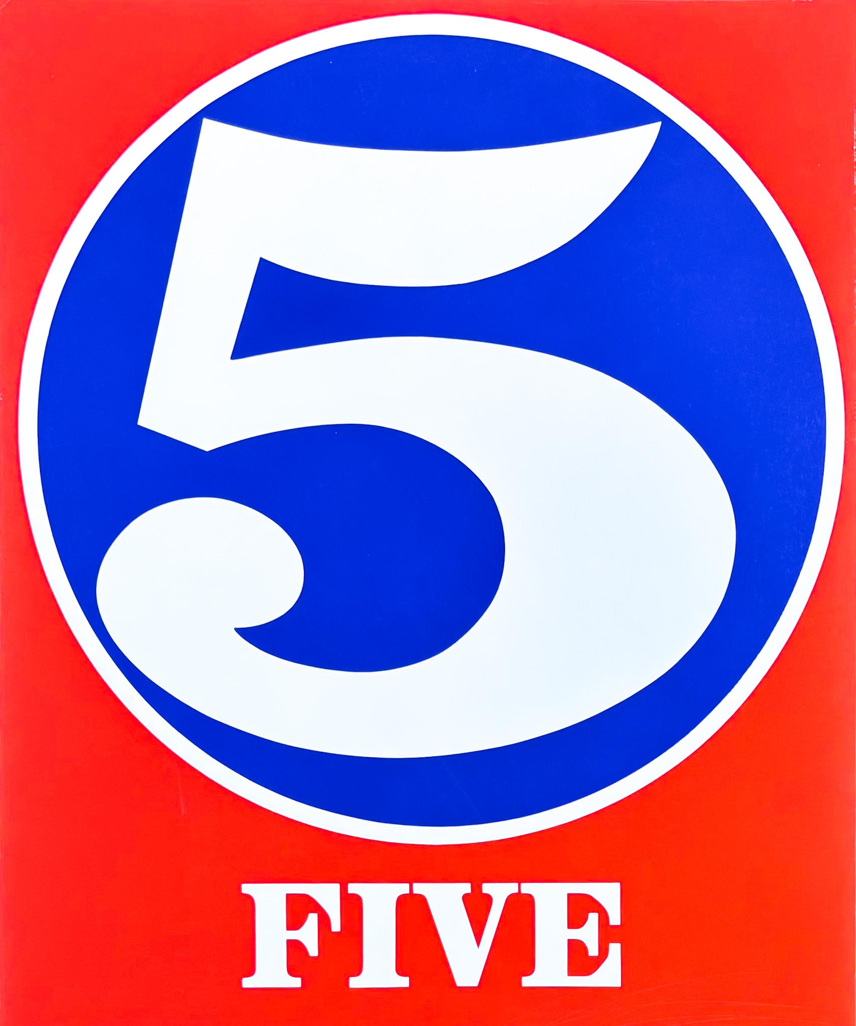 Robert Indiana(1928-2018) - Five, from numbers - Sérigraphie en couleurs - 1968 en vente 2
