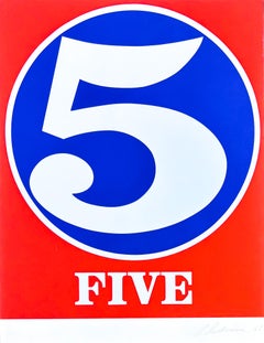 Robert Indiana(1928-2018) - Five, from numbers - Sérigraphie en couleurs - 1968