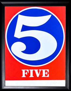 Robert Indiana(1928–2018) - Five, from numbers - Screenprint in colors - 1968