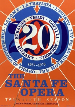 Retro Santa Fe Opera 20th Anniversary Season, 1976 Edition Silkscreen Poster