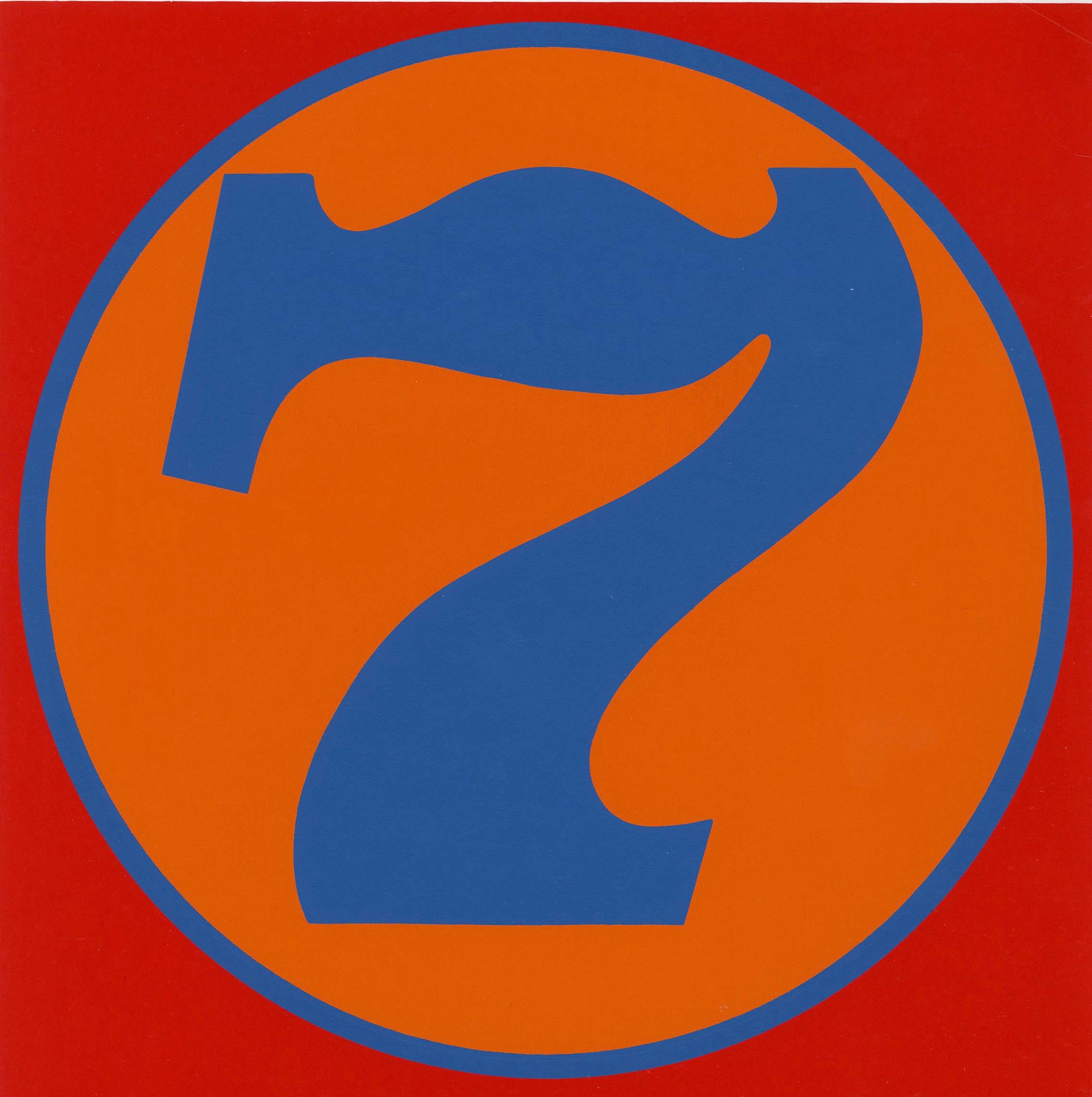 Sieben – Print von Robert Indiana