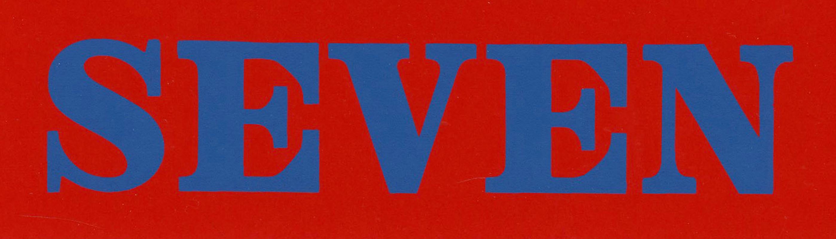 Sieben (Pop-Art), Print, von Robert Indiana