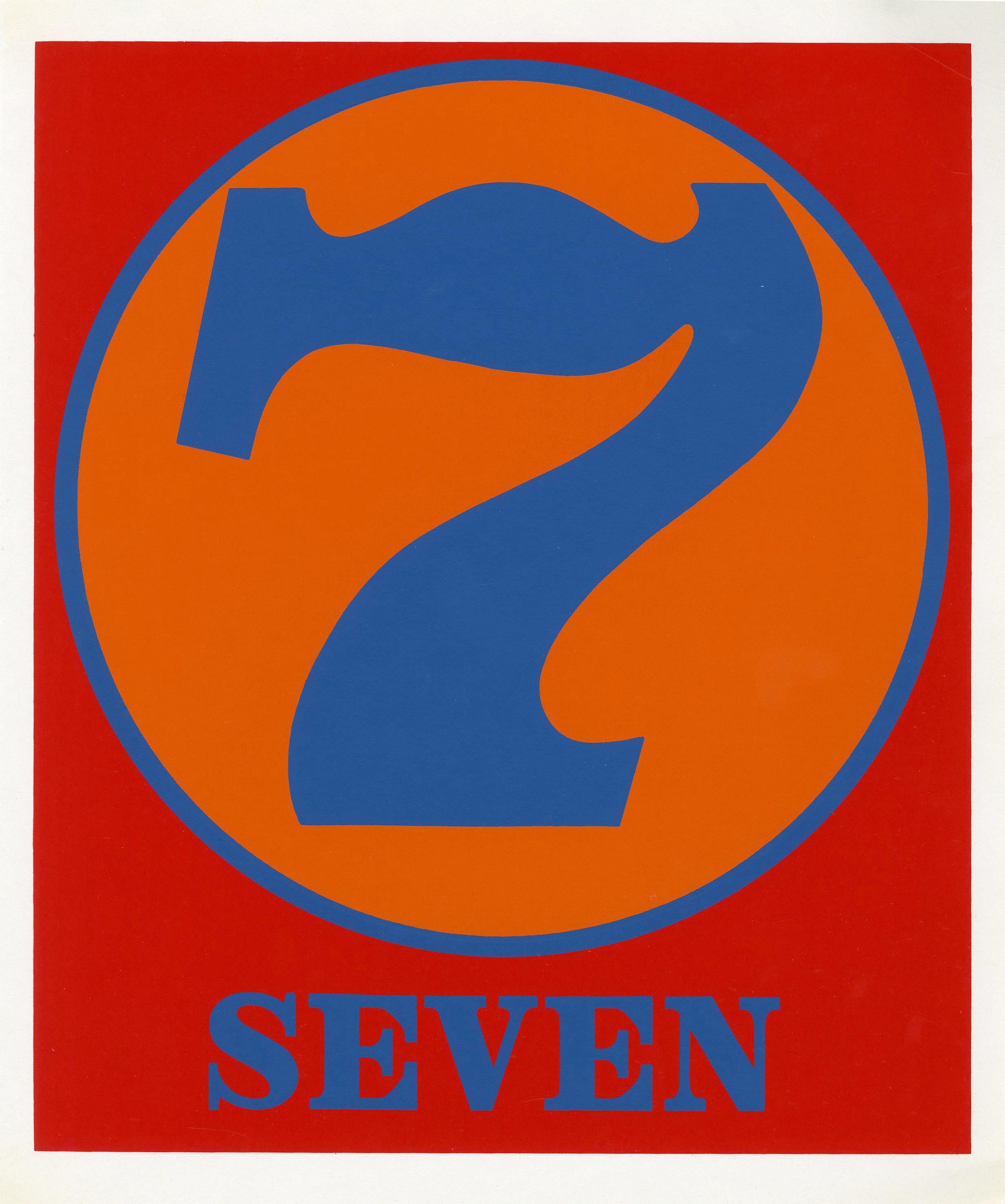 Robert Indiana Abstract Print - Seven