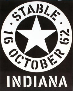 Stable Gallery 16 octobre 1962 signé et inscrit à la main par Robert Indiana - RARE