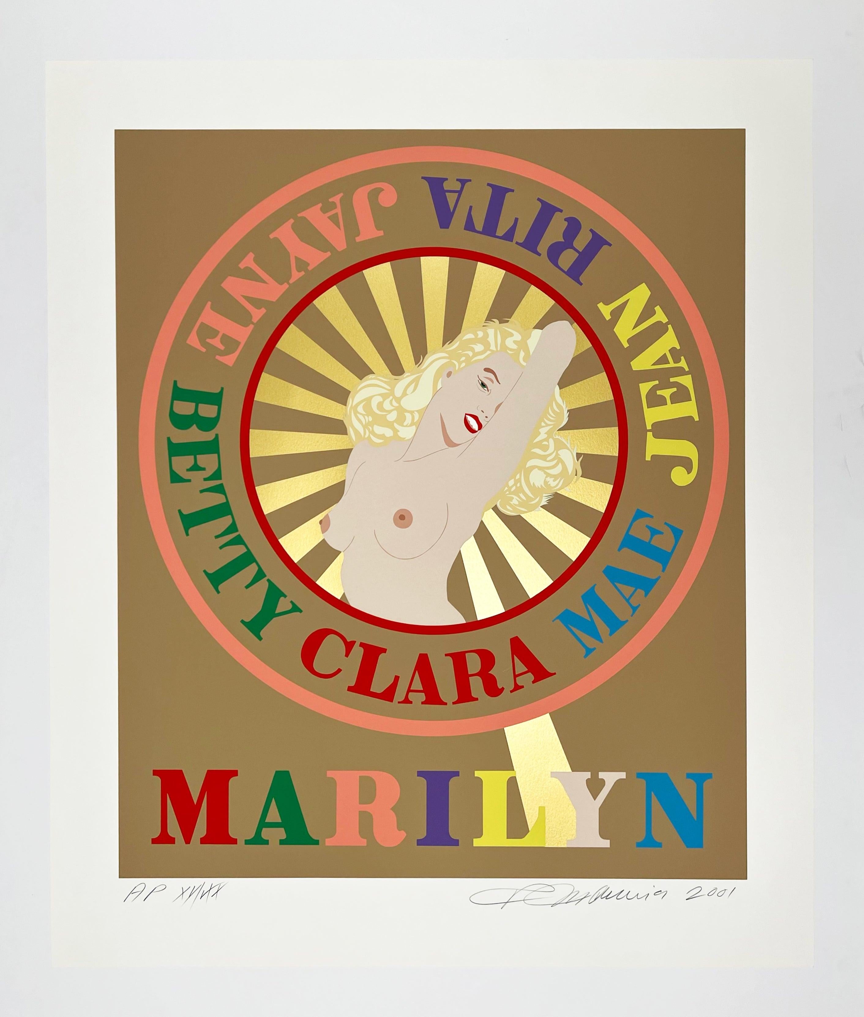 Sunburst Marilyn - Print di Robert Indiana