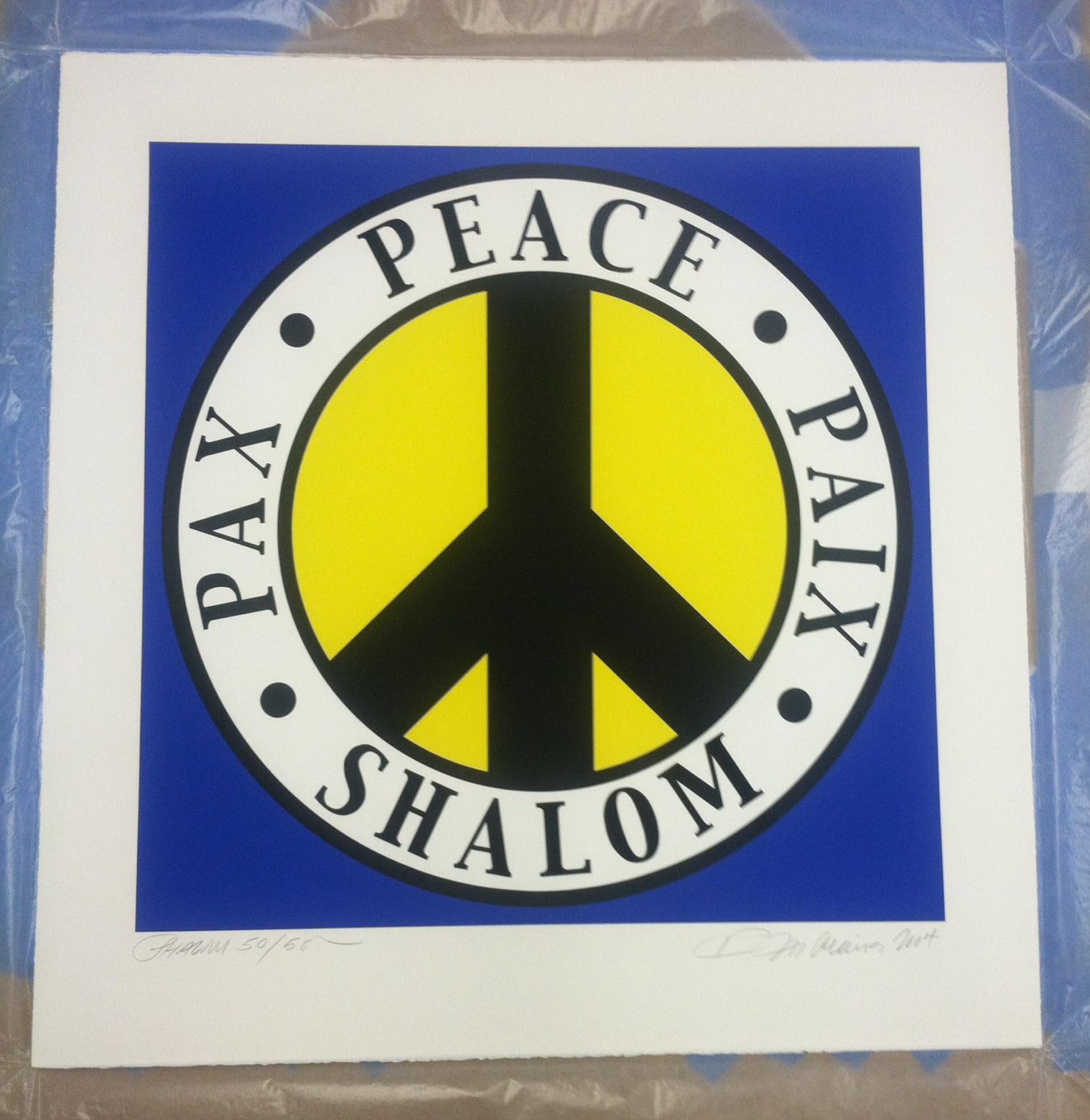 Tel Aviv Peace - Serigraph edition of 50 - Signed by Robert Indiana For Sale 1