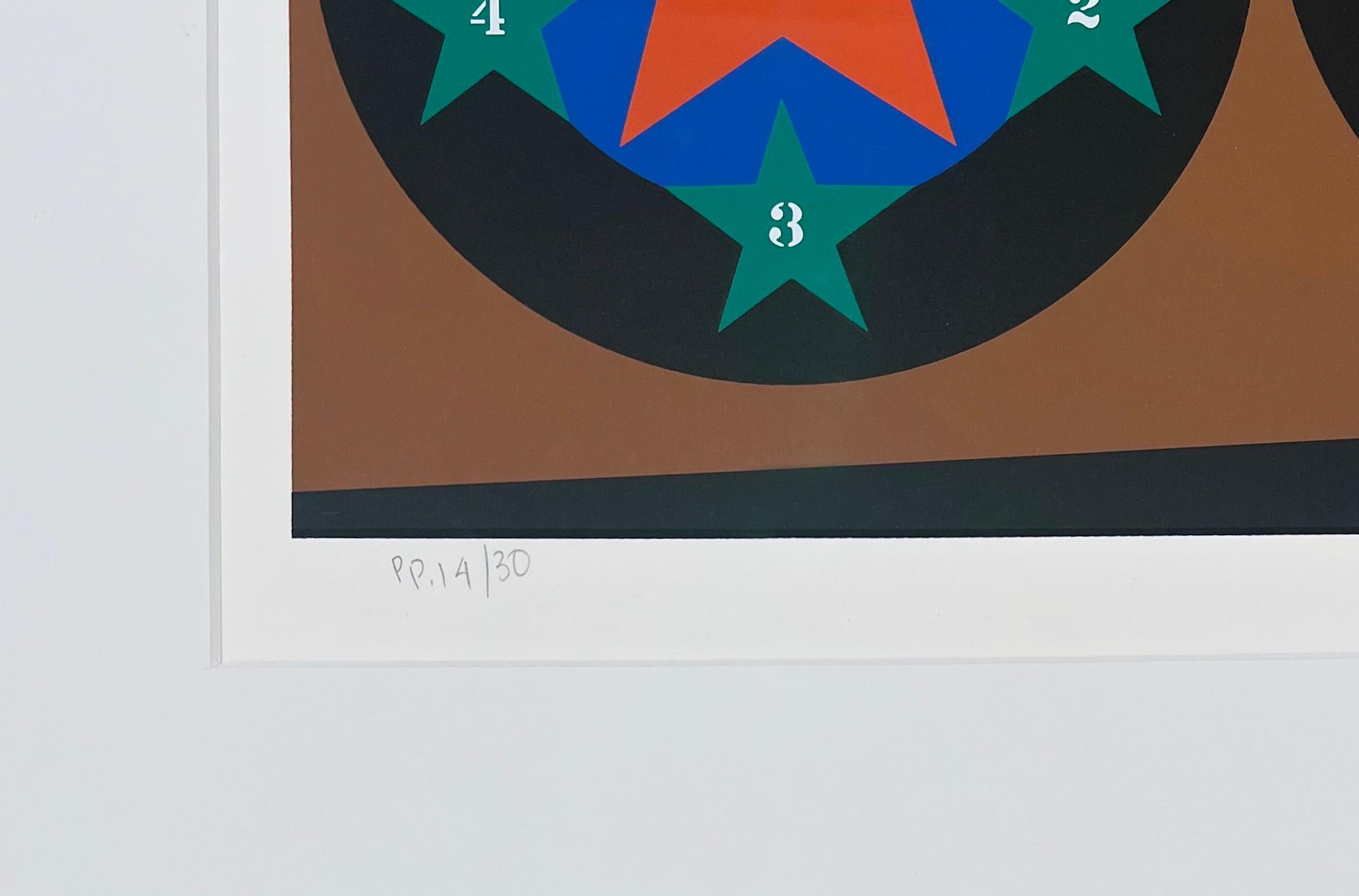Artist: Robert Indiana
Title: The American Dream
Portfolio: The American Dream
Medium: Serigraph
Year: 1997
Edition: PP 14/30 (aside from the edition of 395)
Frame Size: 26 1/2