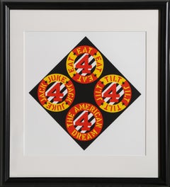 Cuidado con el peligro, serigrafía pop art de Robert Indiana