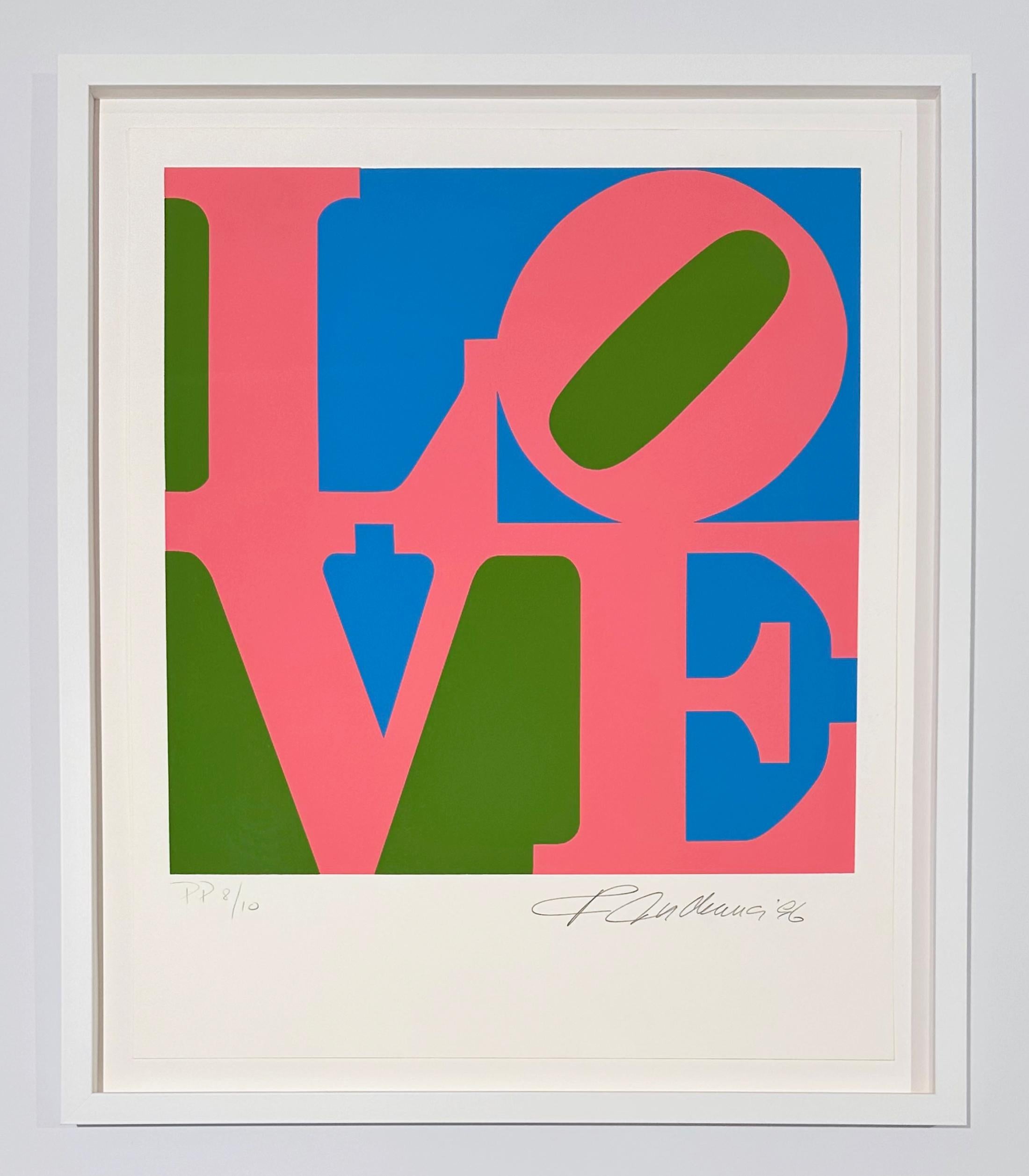 The Book of Love 11 - Pink Print by Robert Indiana