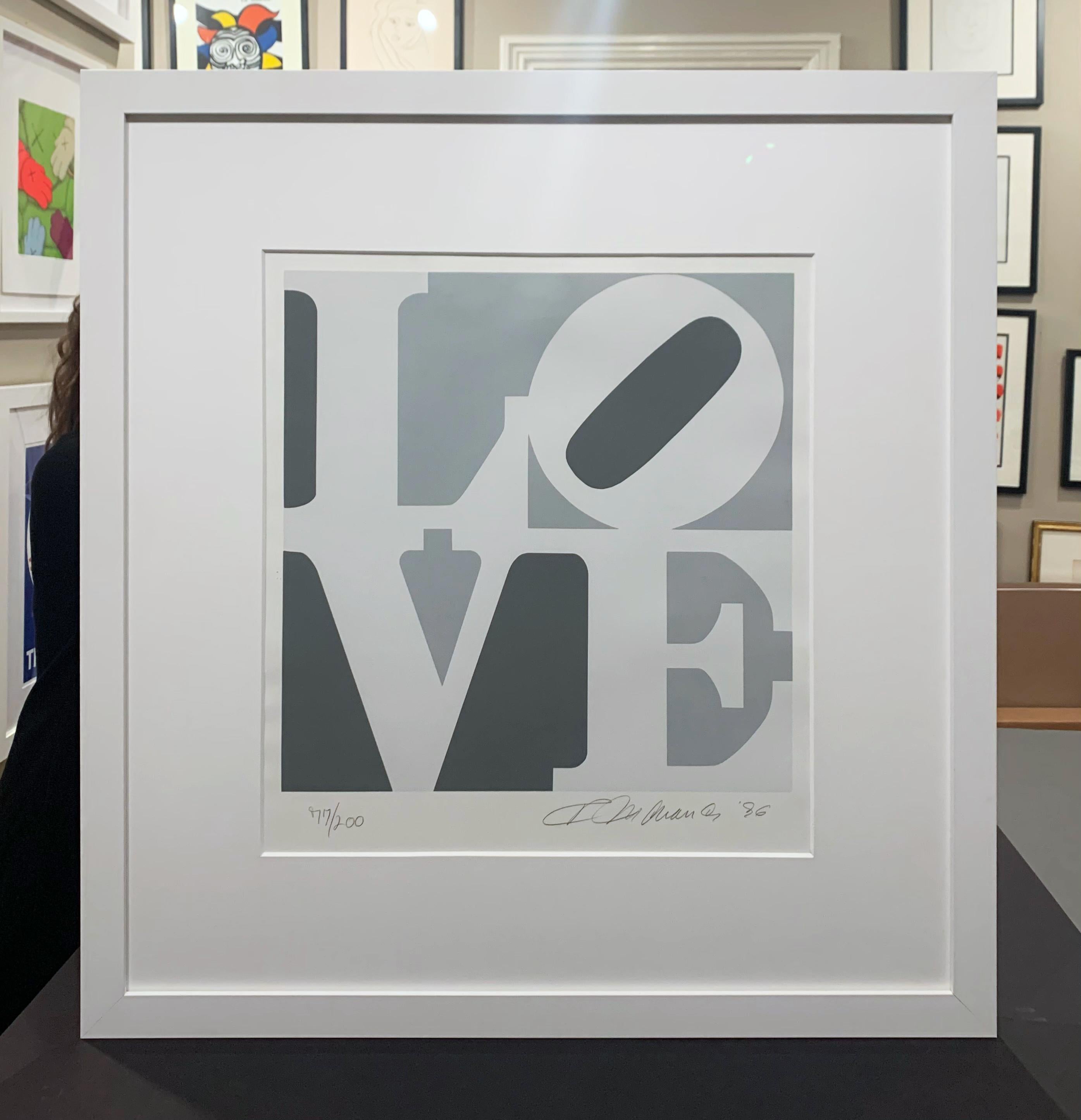 Artist: Robert Indiana
Medium: Serigraph
Title: The Book of Love 4
Year: 1996
Signed: Hand signed in pencil
Edition: 77/200
Framed Size: 37