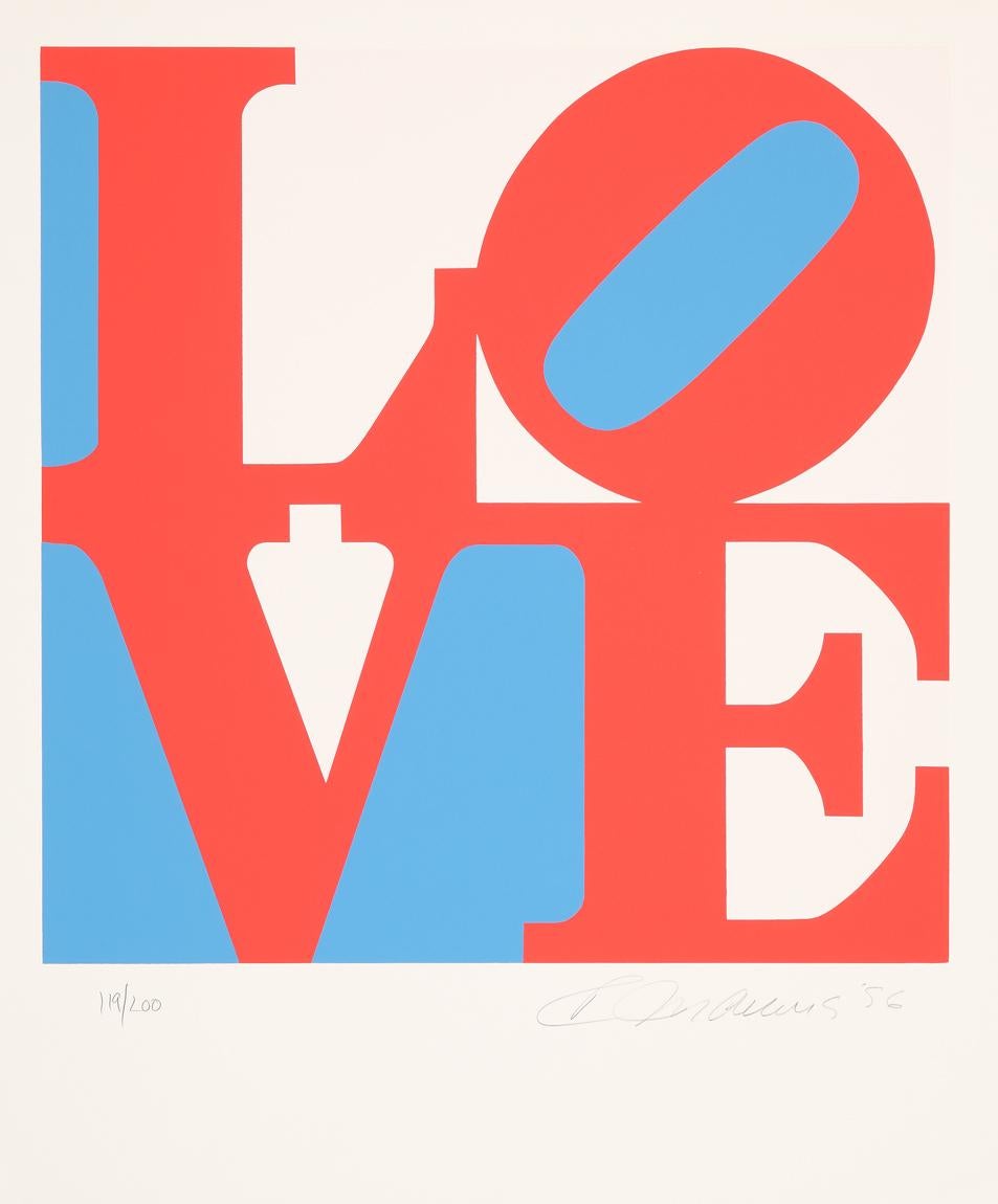 The Book of Love - LOVE, Indiana, Poems - Print by Robert Indiana