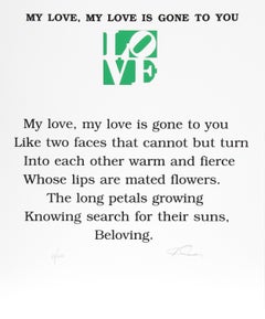 The Book of Love Poem - My Love, My Love is Gone to You, by Robert Indiana