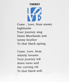 The Book of Love Poem - Thirst, Signed Screenprint by Robert Indiana
