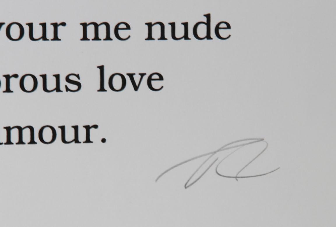 Poema del Libro del Amor - Música de Tigre, serigrafía firmada por Robert Indiana en venta 1