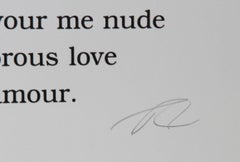 The Book of Love Poem - Tiger Music, Signed Screenprint by Robert Indiana