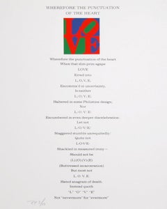 The Book of Love Poem - Wherefore the Punctuation of the Heart by Robert Indiana