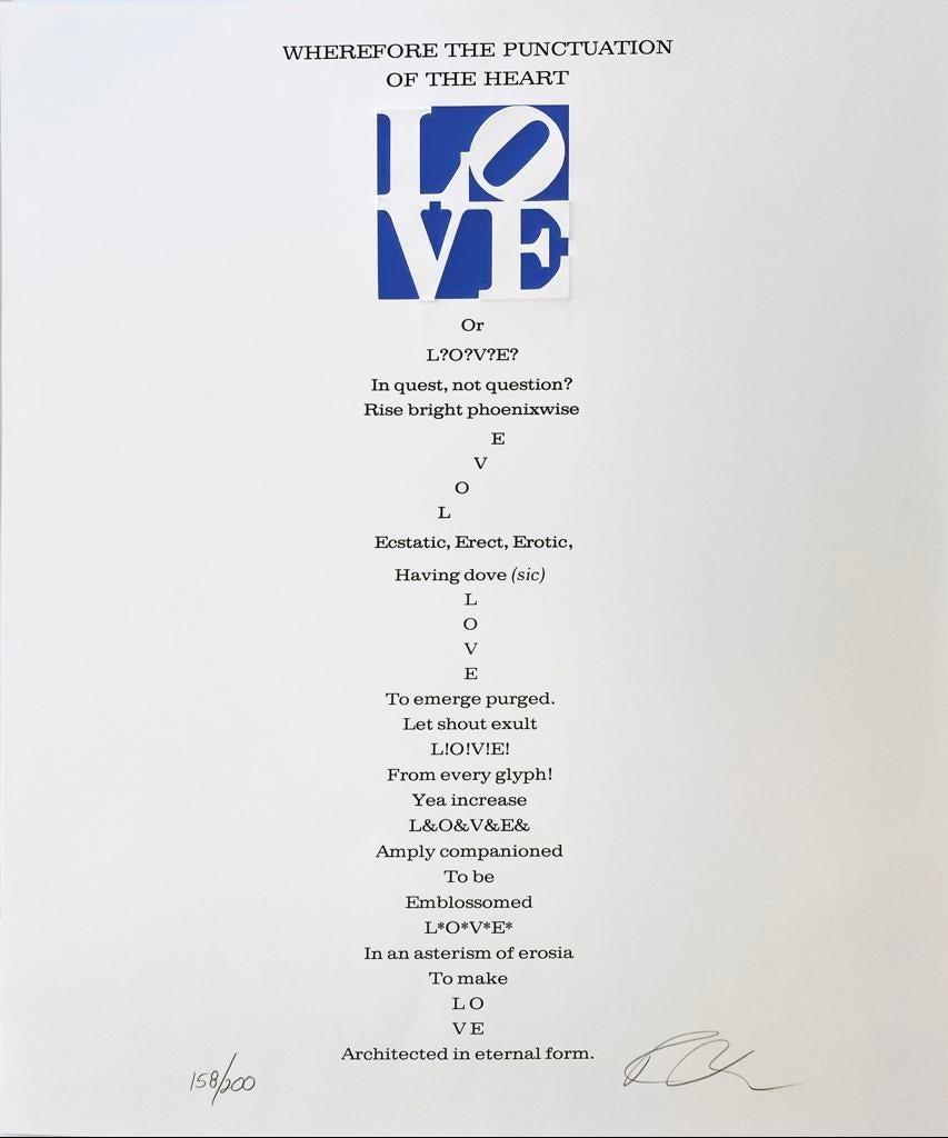 The Book of Love Gedicht (Wherefore the Punctuation of the Heart) – Print von Robert Indiana