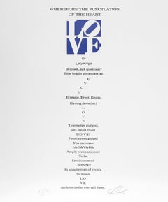 The Book of Love Poem - Wherefore the Punctuation of the Heart II Robert Indiana
