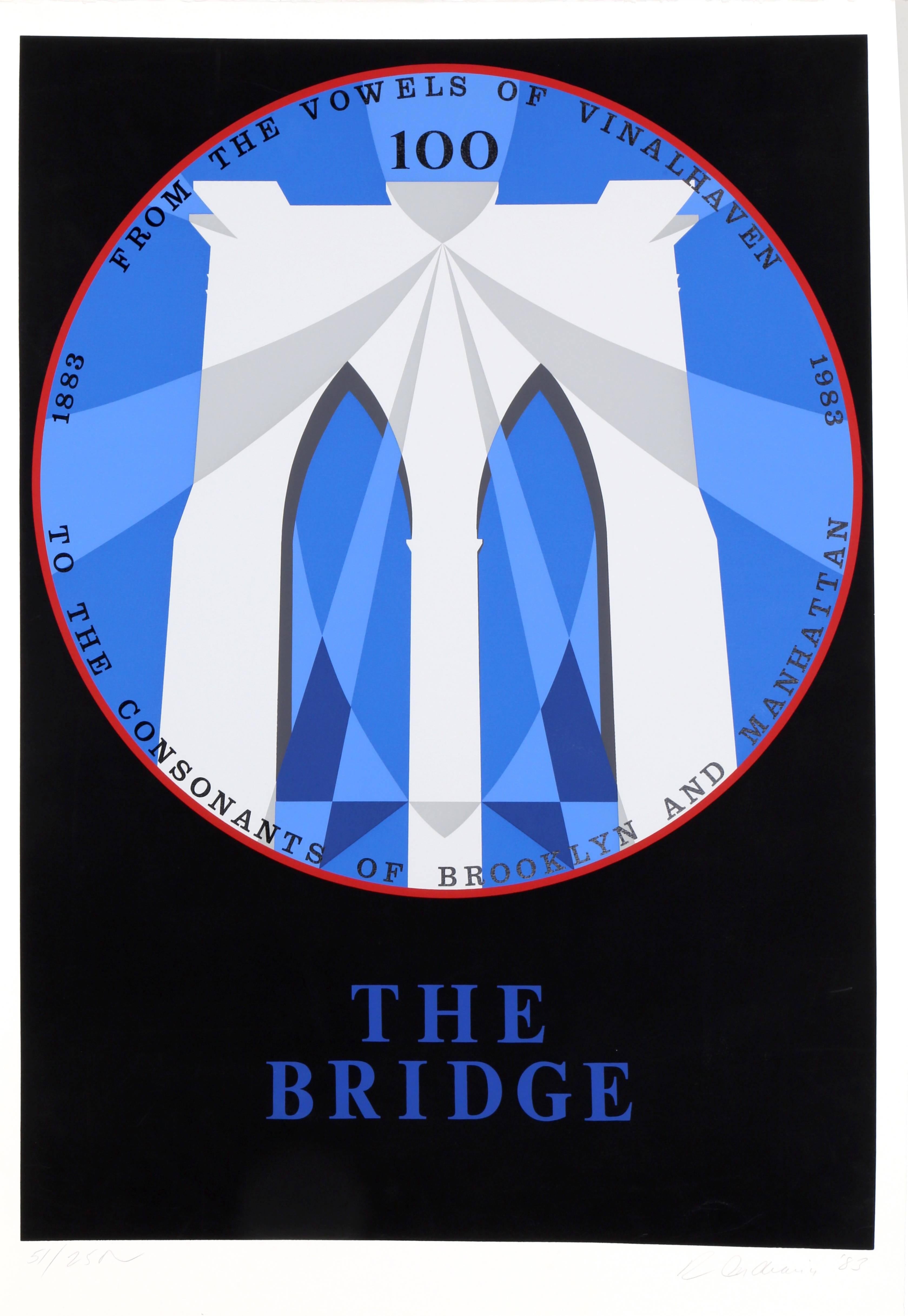 The Bridge (Brooklyn Bridge), Pop Art Print by Robert Indiana