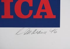 Il futuro dorato dell'America - Serigrafia originale, firmata a mano