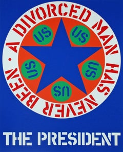Robert Indiana Serigraph, Abstract, 1997, The President, The American Dream