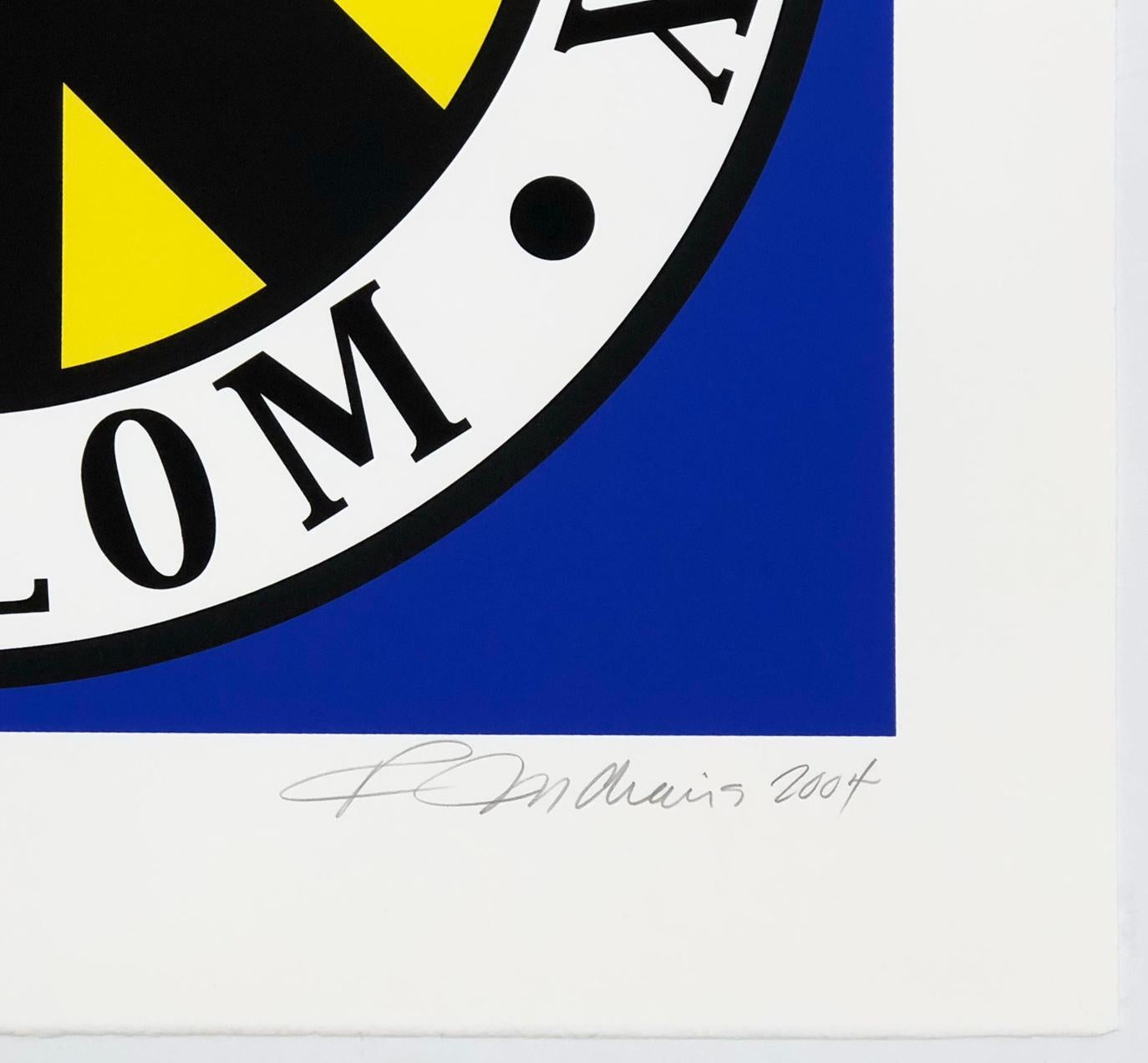 The Tel Aviv Peace (rare hand signed screen print) - Print by Robert Indiana