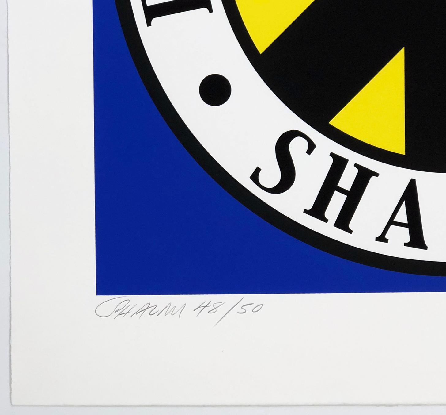 The Tel Aviv Peace (rare hand signed screen print) - Pop Art Print by Robert Indiana