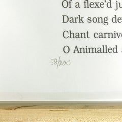 "Tiger Music (Book of LOVE)" silkscreen print on paper by artist Robert Indiana