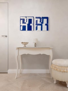 « Tikvah » (Espoir en hébreu) – Sérigraphie pop art de Robert Indiana – Bleu sur blanc
