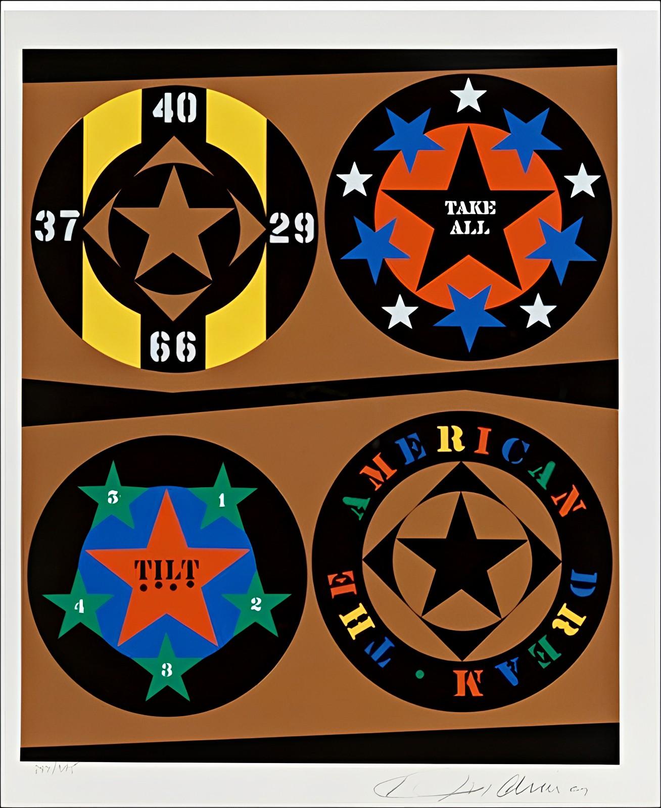 Tilt from the American Dream Portfolio - Print by Robert Indiana