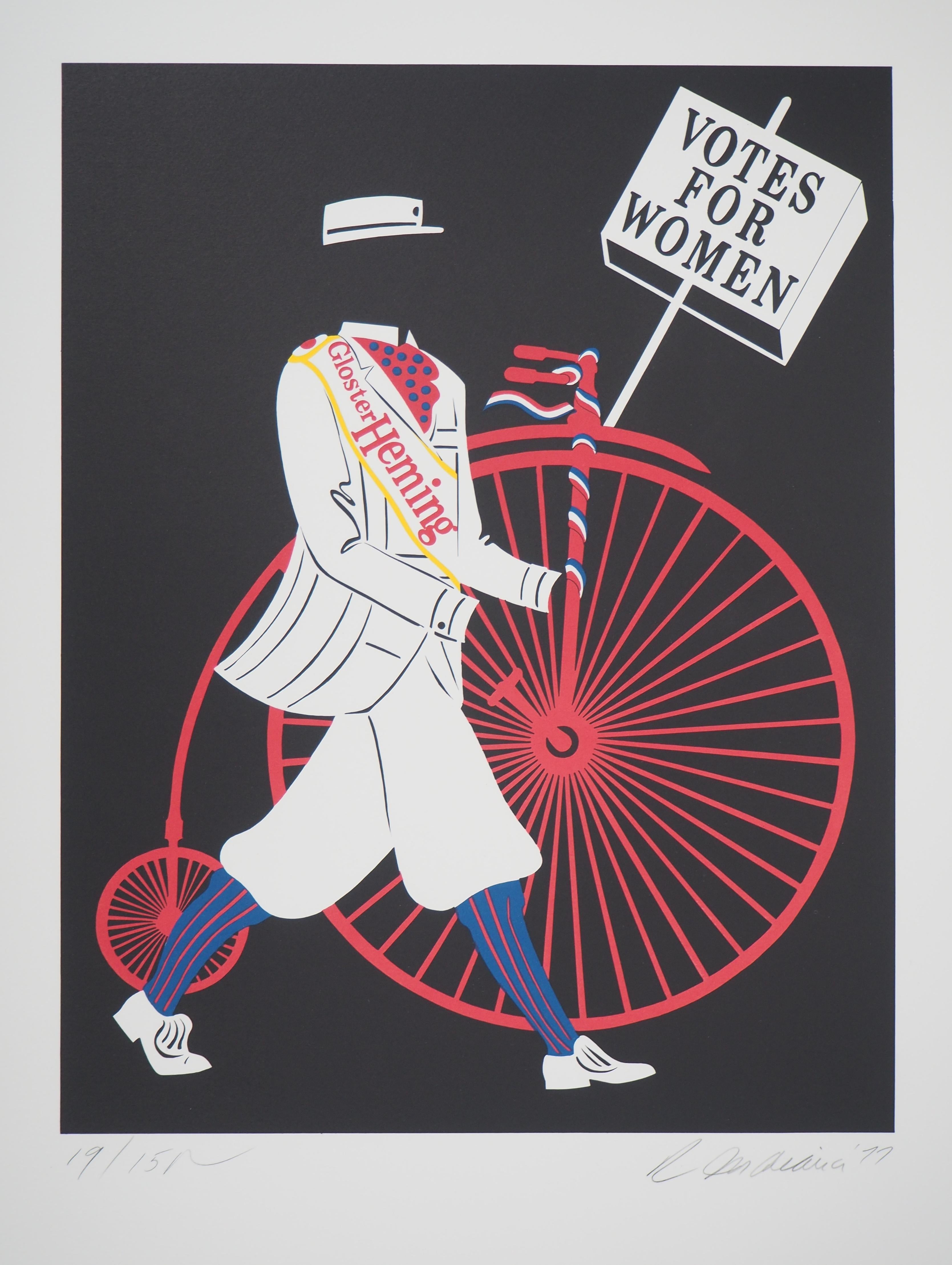 Votes for Women - Original lithograph, Handsigned and numbered / 150 - American Modern Print by Robert Indiana