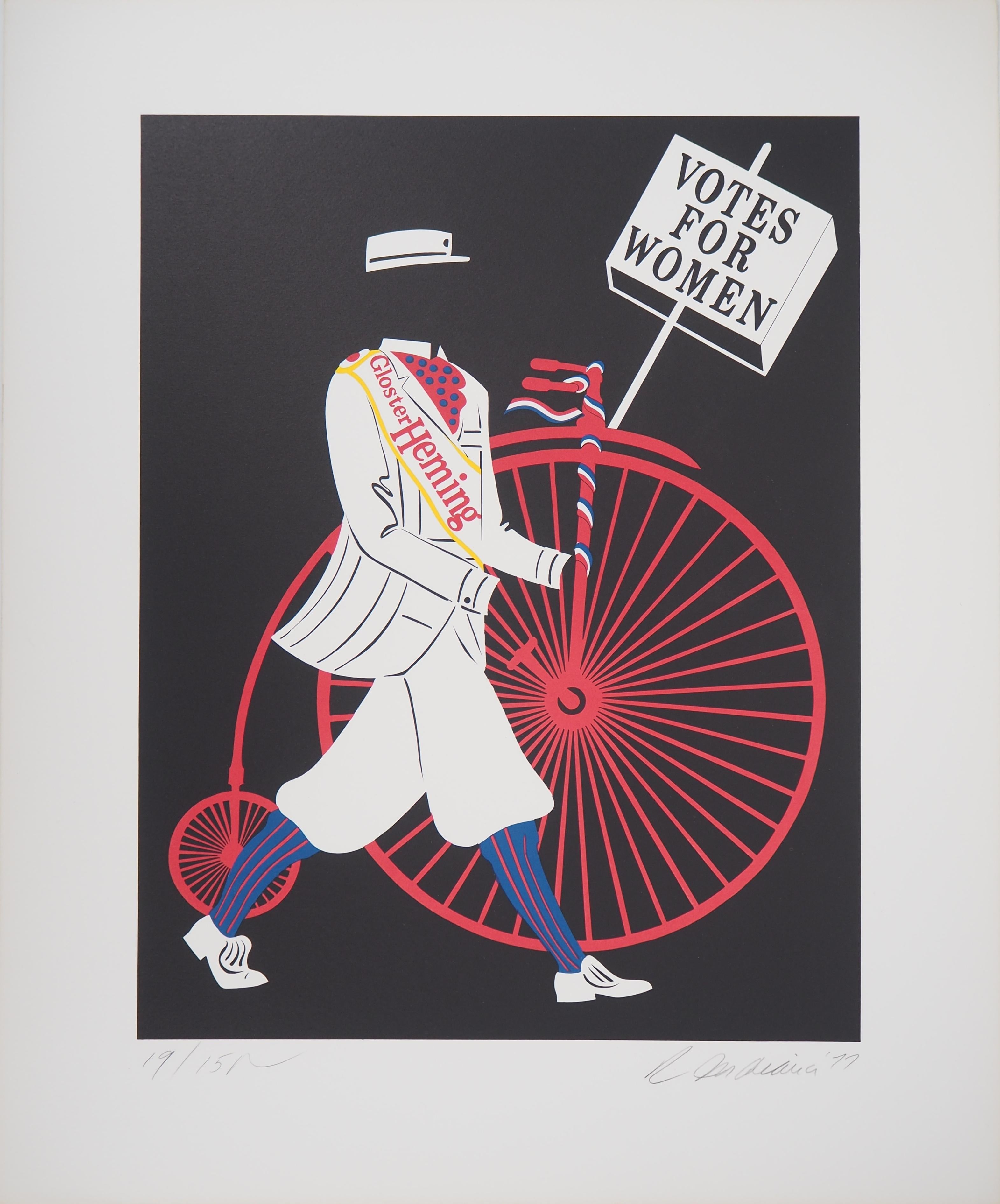 Robert Indiana Figurative Print - Votes for Women - Original lithograph, Handsigned and numbered / 150
